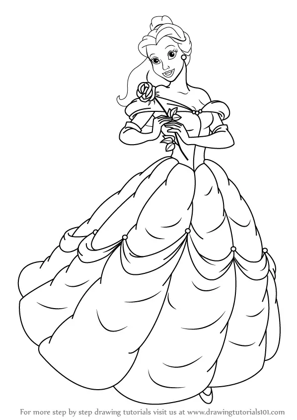 Learn How to Draw Belle from Beauty and the Beast (Beauty ...
