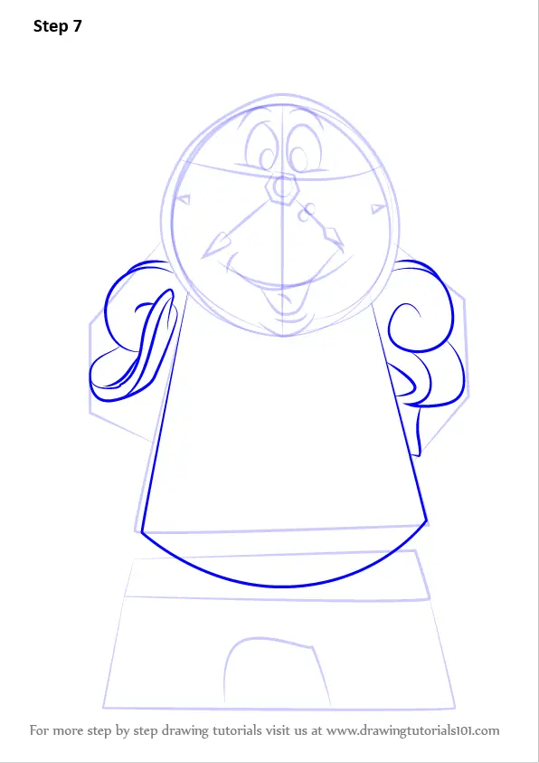 Learn How To Draw Cogsworth From Beauty And The Beast Beauty And The Beast Step By Step Drawing Tutorials