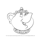 How to Draw Mrs. Potts from Beauty and the Beast