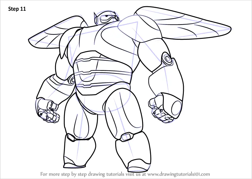 How to Draw Baymax 2.0 from Big Hero 6 (Big Hero 6) Step by Step