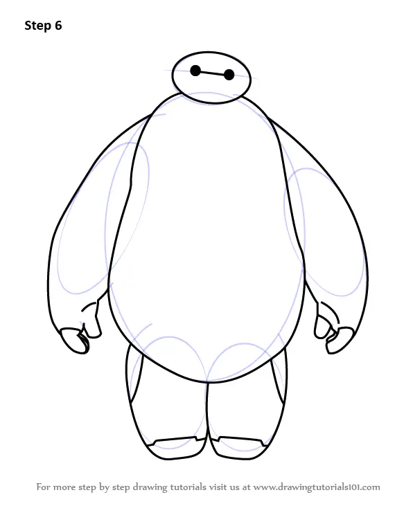 How to Draw Baymax from Big Hero 6 (Big Hero 6) Step by Step