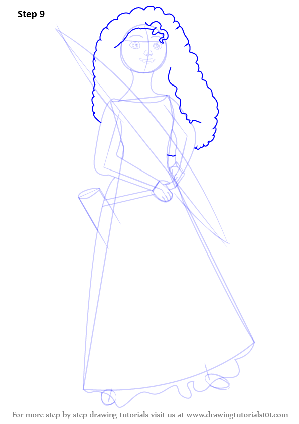 Learn How To Draw Merida Elinor From Brave Brave Step By