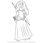 How to Draw Merida Elinor from Brave