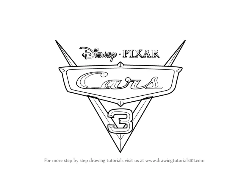 Learn How to Draw Cars 3 Logo from Cars 3 (Cars 3) Step by Step