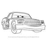 How to Draw Chick Hicks from Cars 3