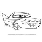 How to Draw Flo from Cars 3