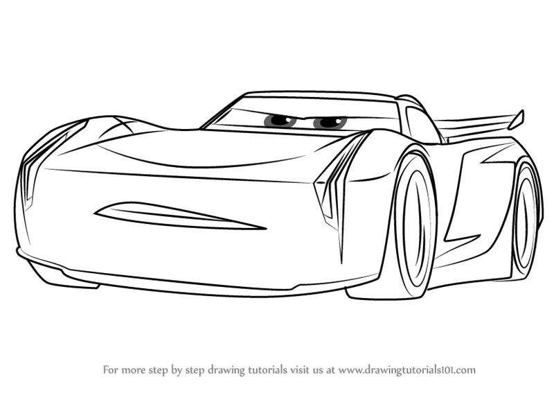 How to Draw Jackson Storm from Cars 3 (Cars 3) Step by Step