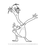 How to Draw Goosey Loosey from Chicken Little