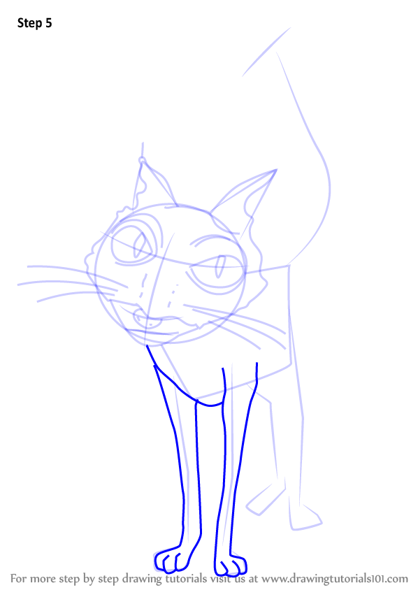 Learn How To Draw Cat From Coraline Coraline Step By Step