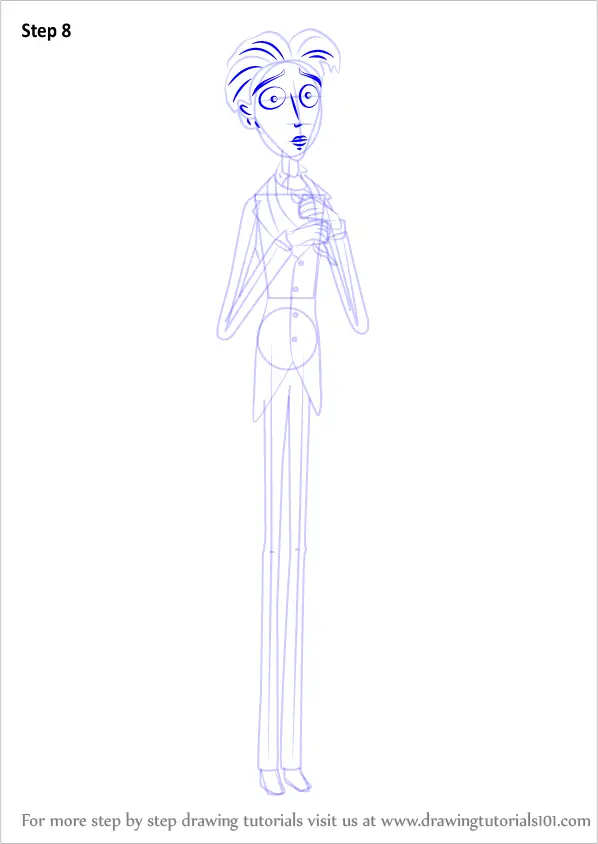 How to Draw Victor Van Dort from Corpse Bride (Corpse Bride) Step by
