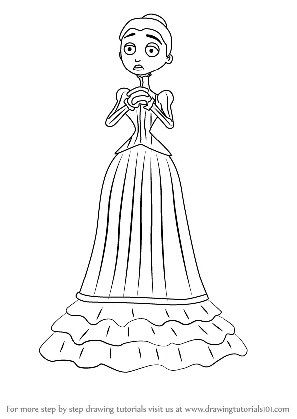Learn How to Draw Victoria Everglot from Corpse Bride (Corpse Bride