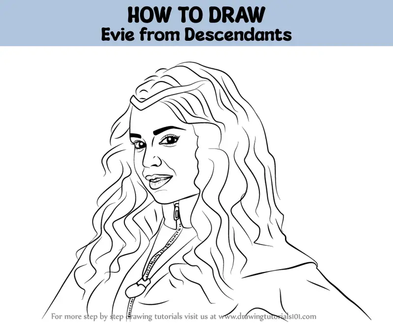 How to Draw Evie from Descendants (Descendants) Step by Step