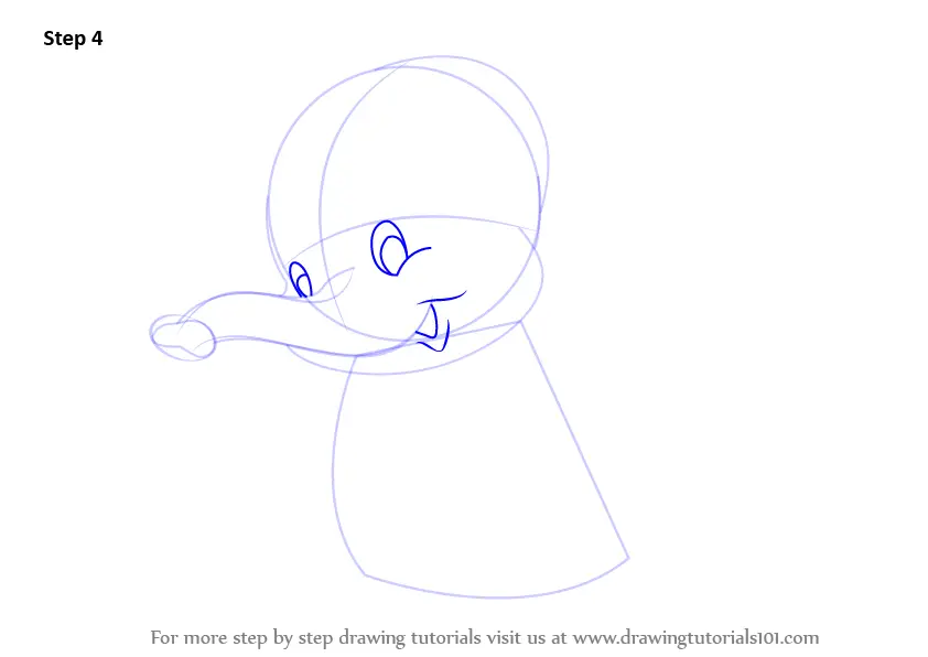 how to draw dumbo step by step