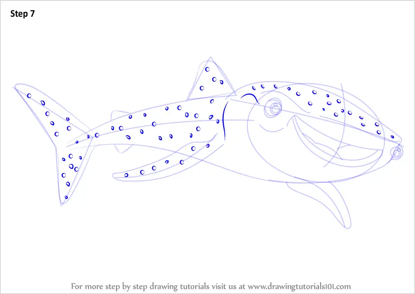 How to Draw Destiny from Finding Dory (Finding Dory) Step by Step