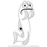 How to Draw Gurgle from Finding Nemo