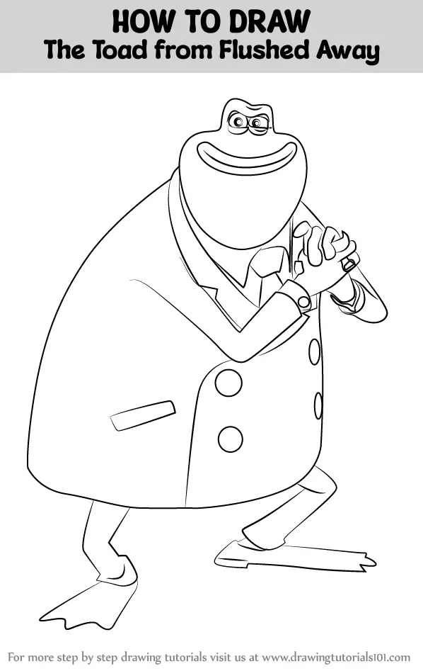 How to Draw The Toad from Flushed Away (Flushed Away) Step by Step ...