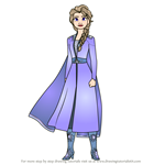How to Draw Elsa from Frozen 2