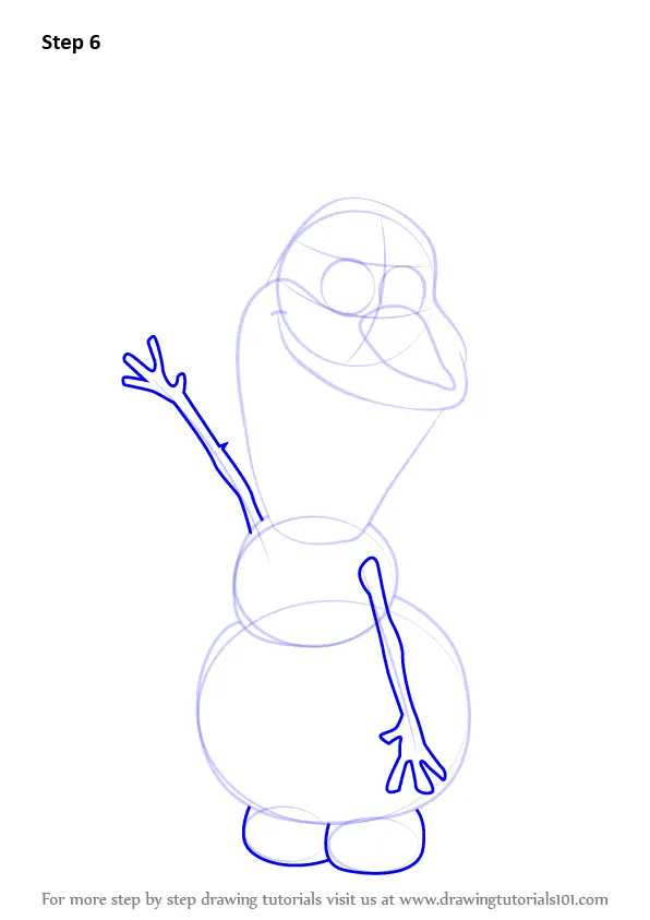 How to Draw Olaf from Frozen (Frozen) Step by Step