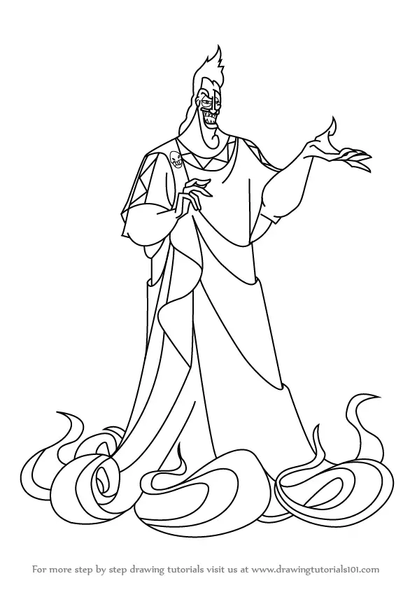 How to Draw Hades from Hercules (Hercules) Step by Step