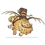 How to Draw Meatlug from How To Train Your Dragon 3