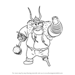 How to Draw Gobber the Belch from How to Train Your Dragon 2