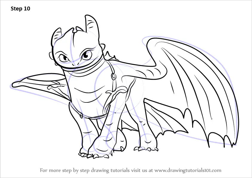 Learn How to Draw Toothless from How to Train Your Dragon 2 (How to ...