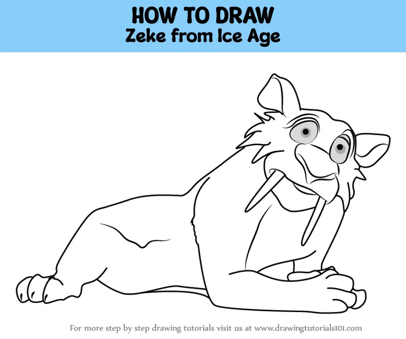 zeke coloring page in pdf ice age