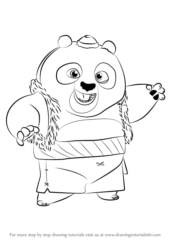 Sketch of Po from Kung Fu Panda which I rewatched recently  rlearnart