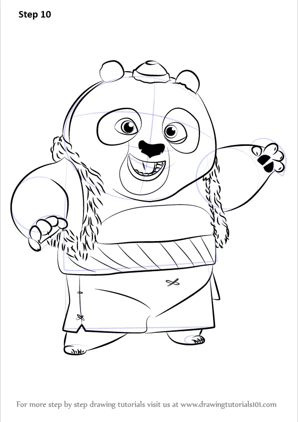 How to Draw Bao from Kung Fu Panda 3 (Kung Fu Panda 3) Step by Step ...