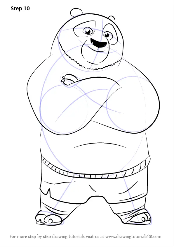 Learn How to Draw Po from Kung Fu Panda 3 (Kung Fu Panda 3) Step by