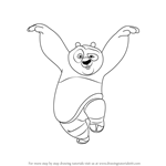 How to Draw Po Giant Panda from Kung Fu Panda
