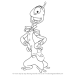 How to Draw Agent Pleakley from Lilo and Stitch