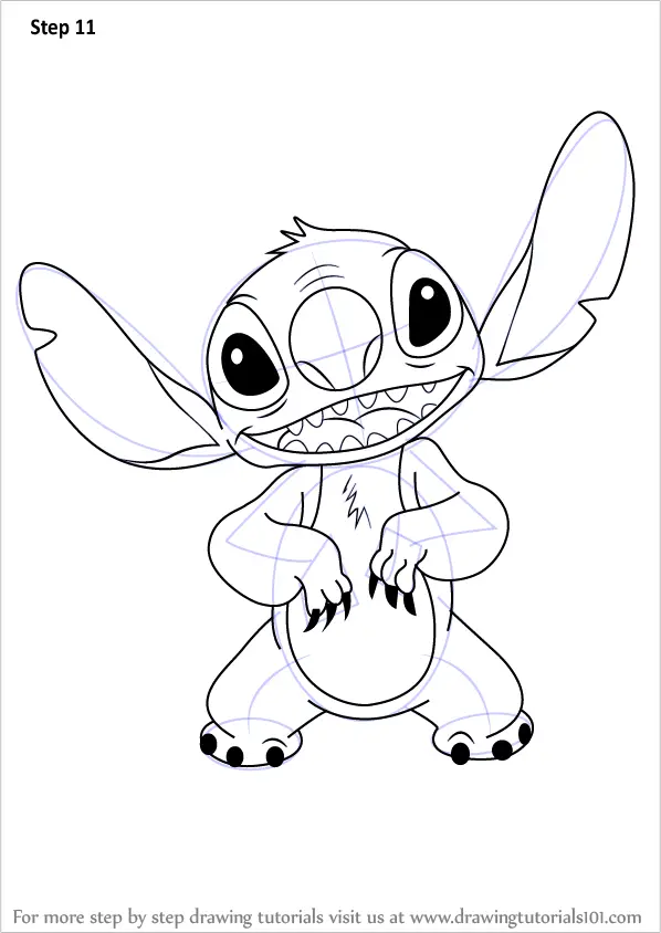 Learn How To Draw Stitch From Lilo And Stitch Lilo Stitch Step By Step Drawing Tutorials