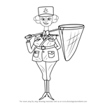 How to Draw Police Officer from Madagascar