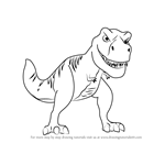 How to Draw Tiny the T-Rex from Meet the Robinsons