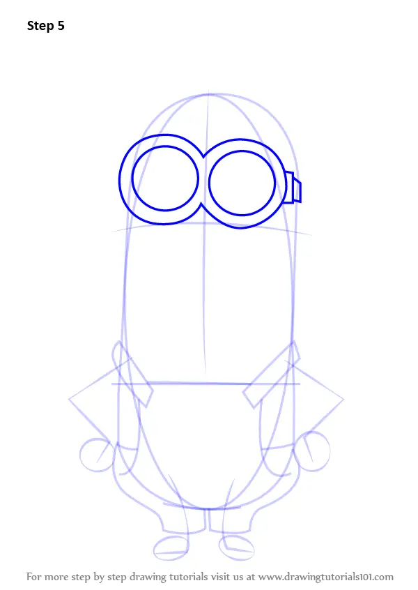 how to draw a minion kevin