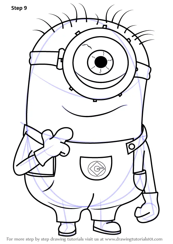 Learn How to Draw Stuart from Minions Minions Step by