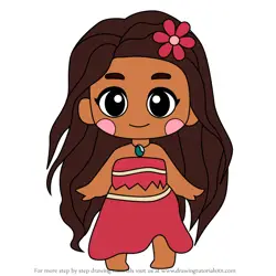 How to Draw Chibi Moana from Moana 2