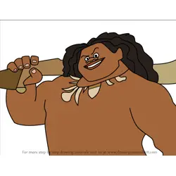 How to Draw Maui from Moana 2