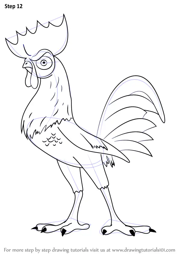 Learn How To Draw Hei Hei From Moana Moana Step By Step Drawing Tutorials