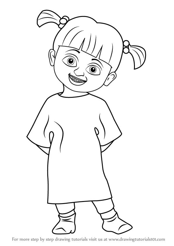 How to Draw Boo from Monsters, Inc. (Monsters, Inc) Step by Step