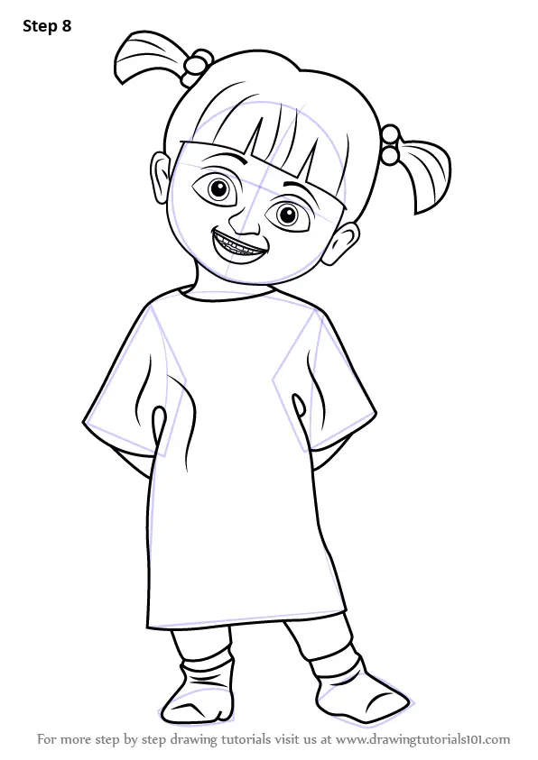 Learn How to Draw Boo from Monsters, Inc. (Monsters, Inc) Step by Step