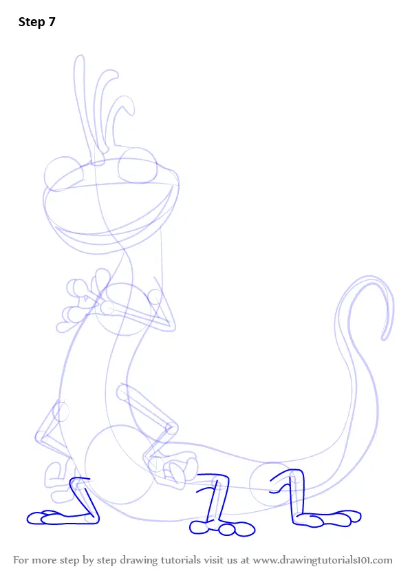 How To Draw Randall, Monsters Inc, Step by Step, Drawing Guide, by Dawn -  DragoArt