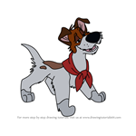 How to Draw Dodger from Oliver & Company