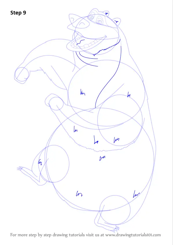How to Draw Boog from Open Season (Open Season) Step by Step