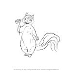 How to Draw Stella from Over the Hedge