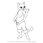 How to Draw Kitty Softpaws from Puss in Boots