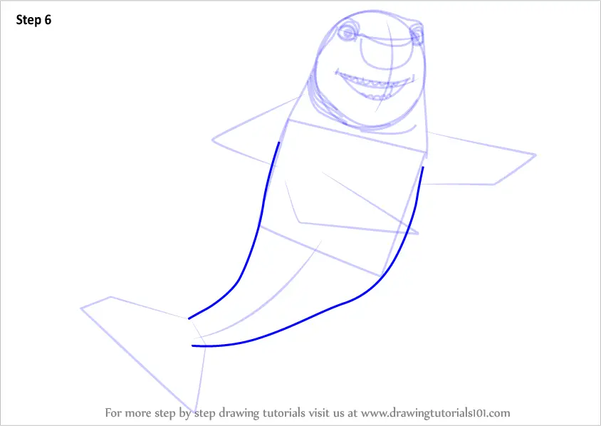 How to Draw Lenny Lino from Shark Tale (Shark Tale) Step by Step