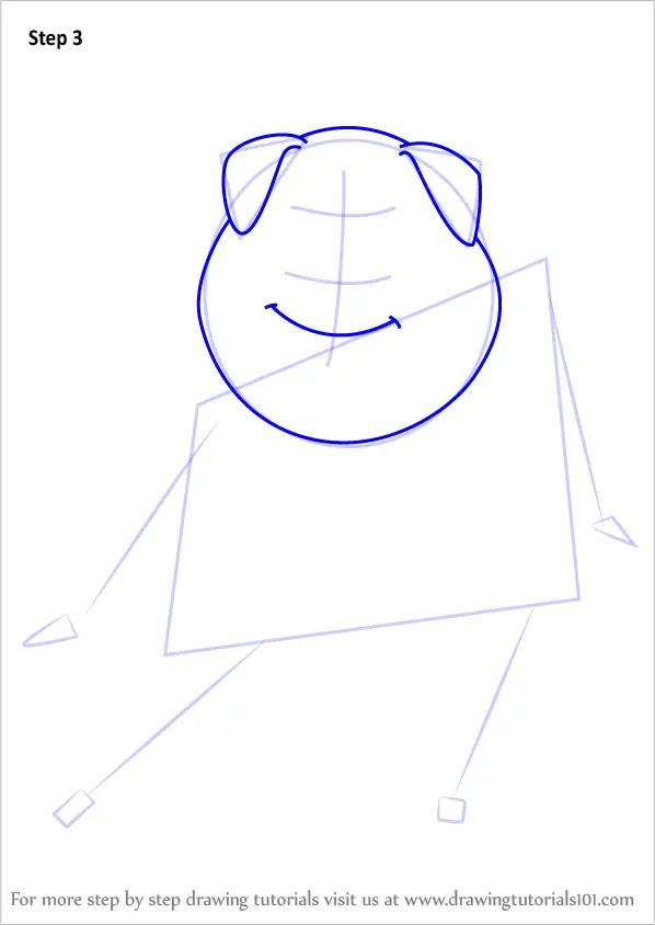 How to Draw Gunter from Sing (Sing) Step by Step | DrawingTutorials101.com