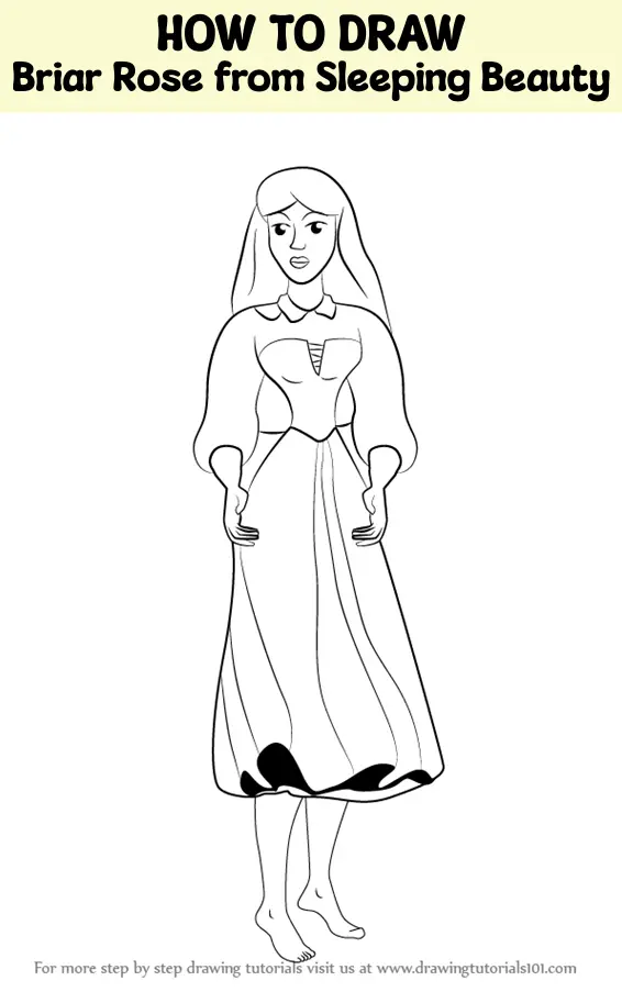 How To Draw Briar Rose From Sleeping Beauty Sleeping Beauty Step By Step 